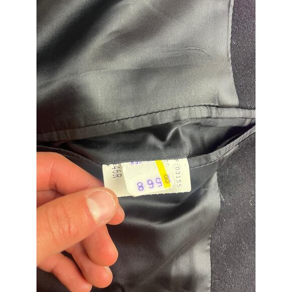 Vintage 90's Chaps Ralph Lauren Blazer Men 46R Black Three Button Canada Made - Picture 10 of 10